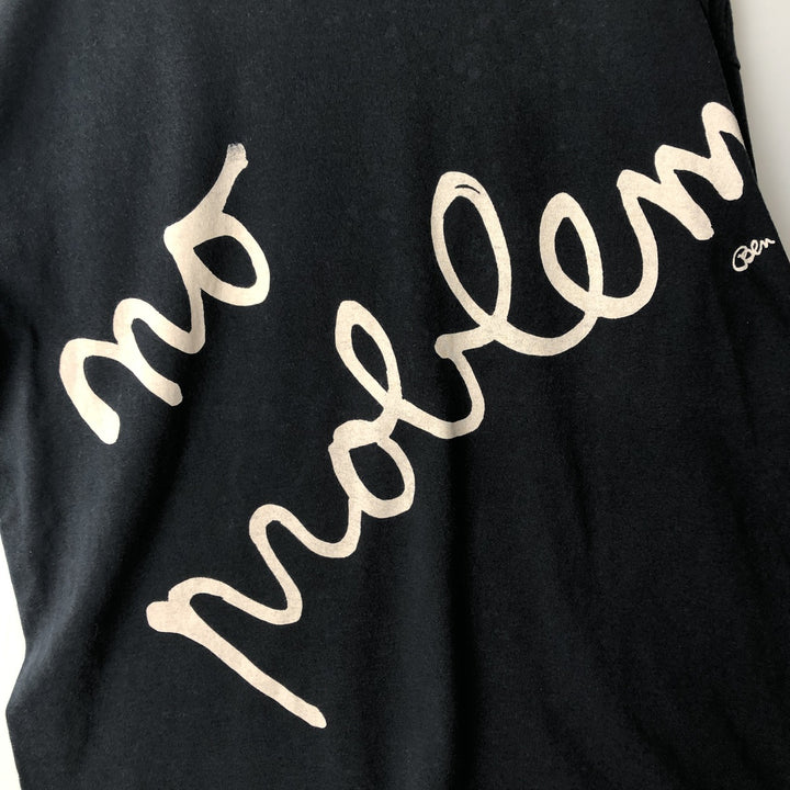 90'S Fruit of the Loom Screen Stars Message Print T-Shirt, Made in USA, Men's XL equivalent, Vintage cotton black type Vintage Second Hand
