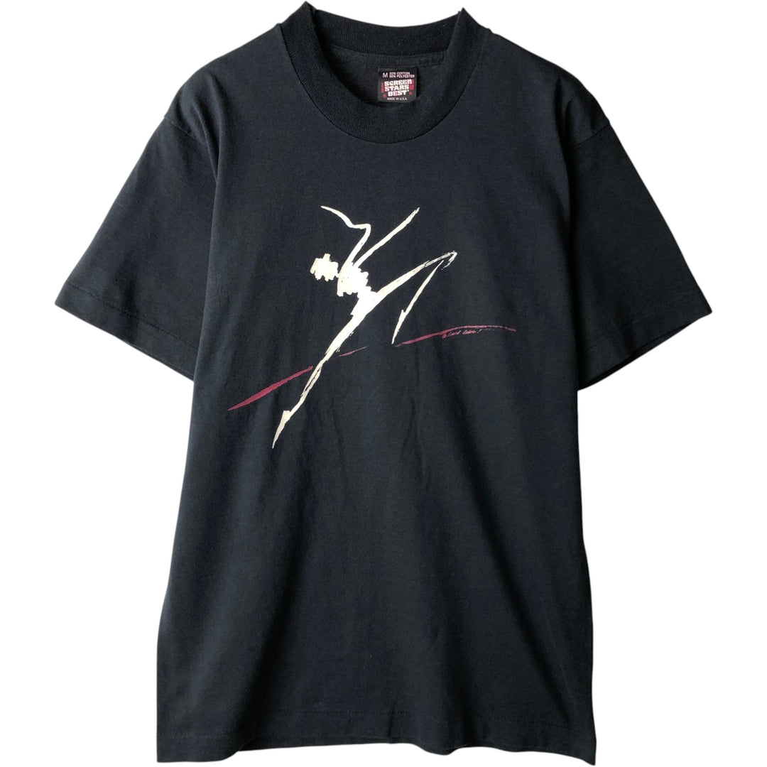 90'S Screen Stars Best Printed T-Shirt, Made in USA, Men's Size Medium, Vintage cotton black type Vintage Second Hand