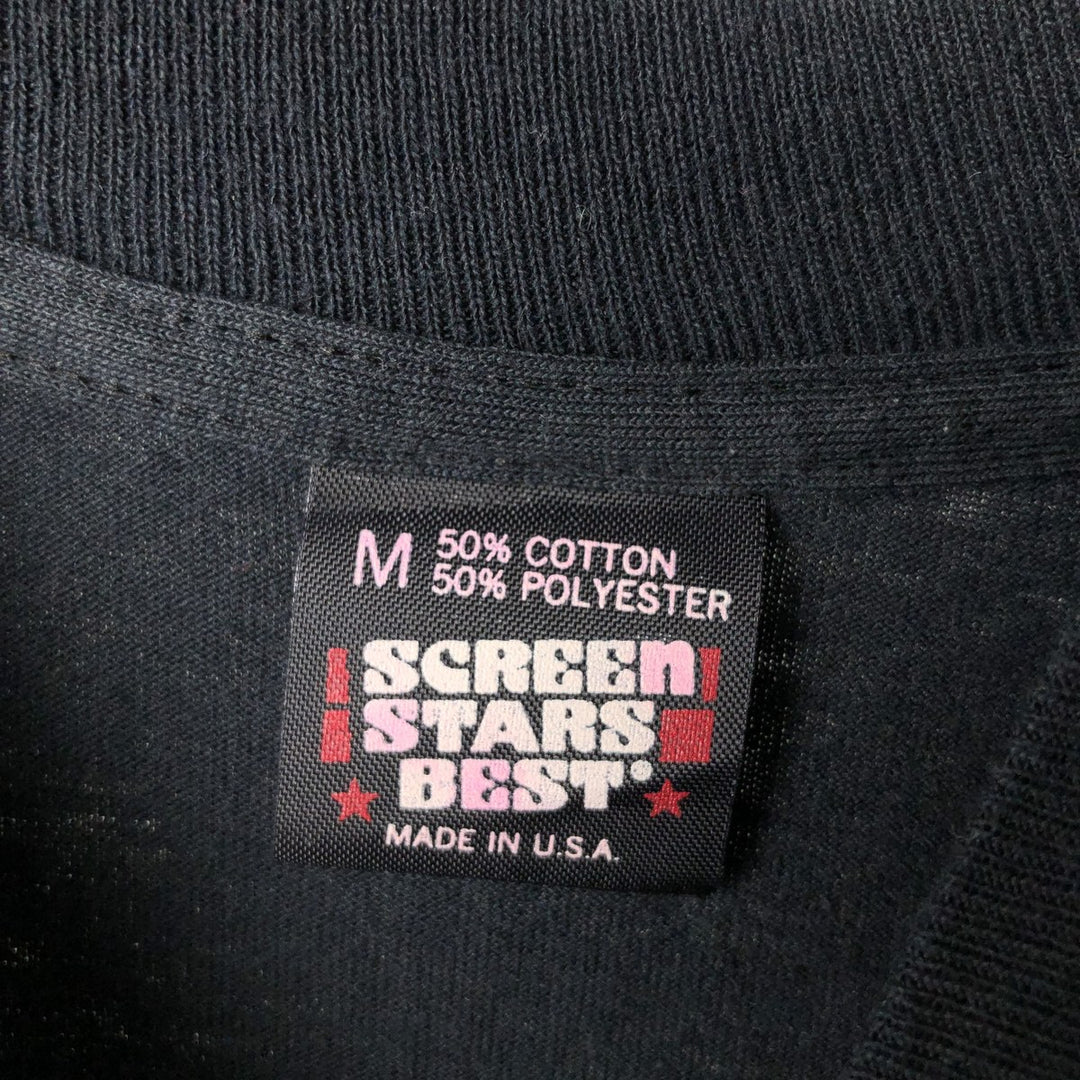 90'S Screen Stars Best Printed T-Shirt, Made in USA, Men's Size Medium, Vintage cotton black type Vintage Second Hand