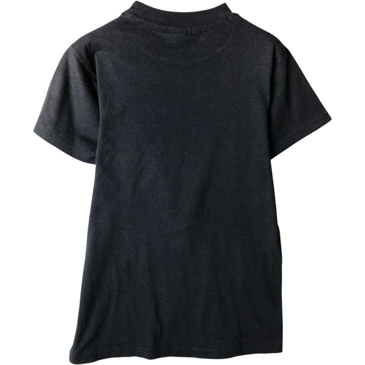 Vintage 80'S Hanes Fifty-Fifty Blue Tag Printed T-Shirt Made in USA Men's S Size cotton black type Vintage Second Hand