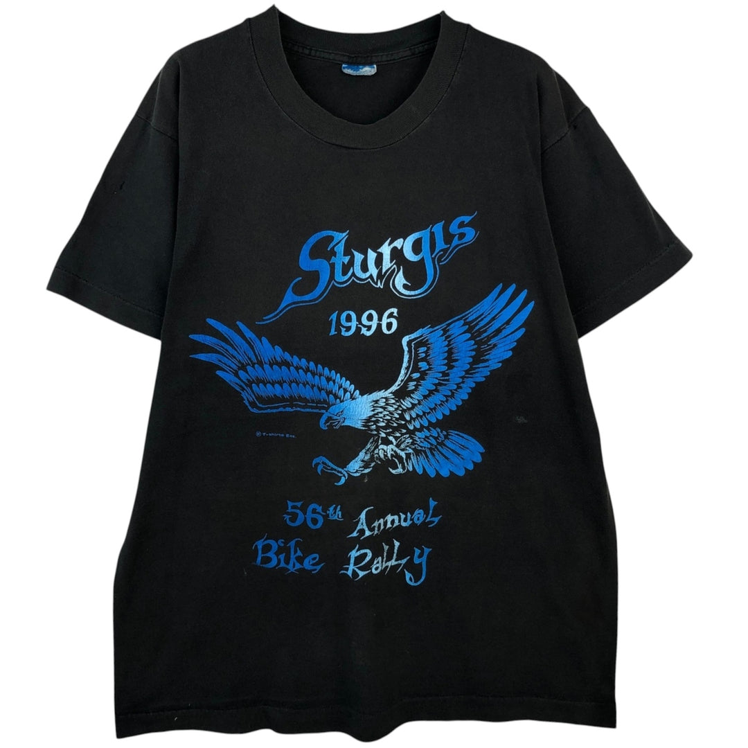 90'S Sturgis Motorcycle Rally Print T-Shirt, Men's Size M (Equivalent), Vintage unclear black type Vintage Second Hand