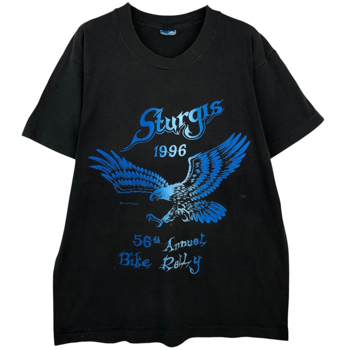 90'S Sturgis Motorcycle Rally Print T-Shirt, Men's Size M (Equivalent), Vintage unclear black type Vintage Second Hand