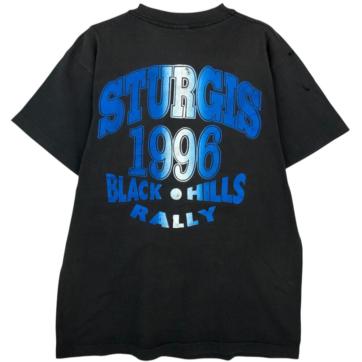 90'S Sturgis Motorcycle Rally Print T-Shirt, Men's Size M (Equivalent), Vintage unclear black type Vintage Second Hand