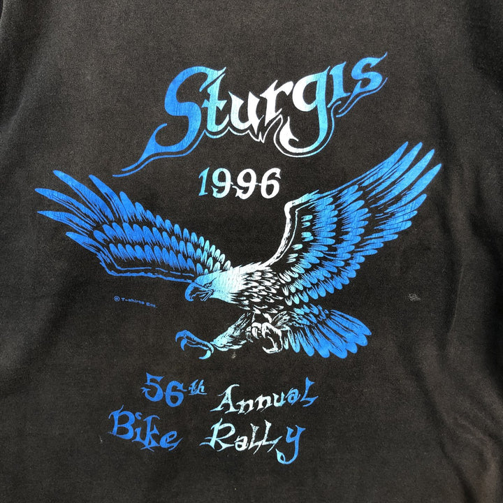 90'S Sturgis Motorcycle Rally Print T-Shirt, Men's Size M (Equivalent), Vintage unclear black type Vintage Second Hand