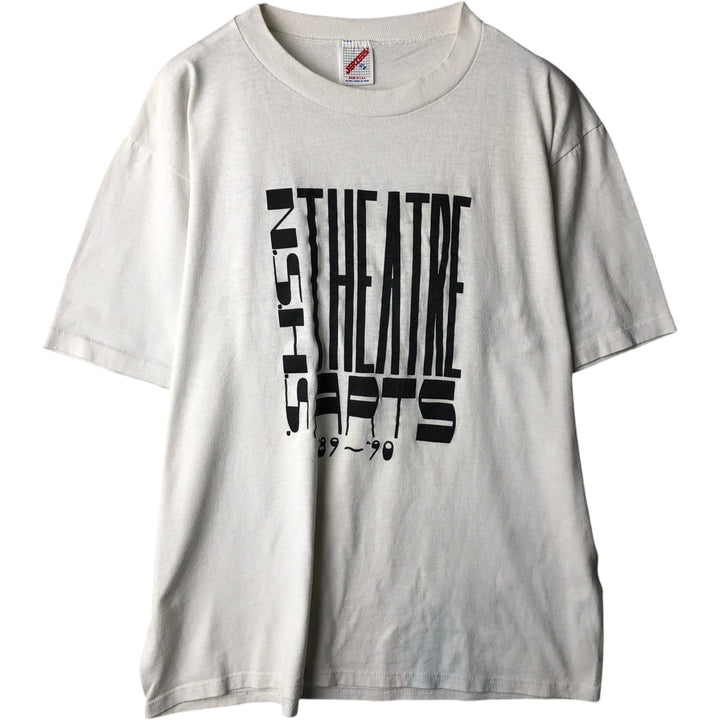 90'S Jerzees Printed T-Shirt, Made in USA, Men's XL cotton white type Vintage Second Hand