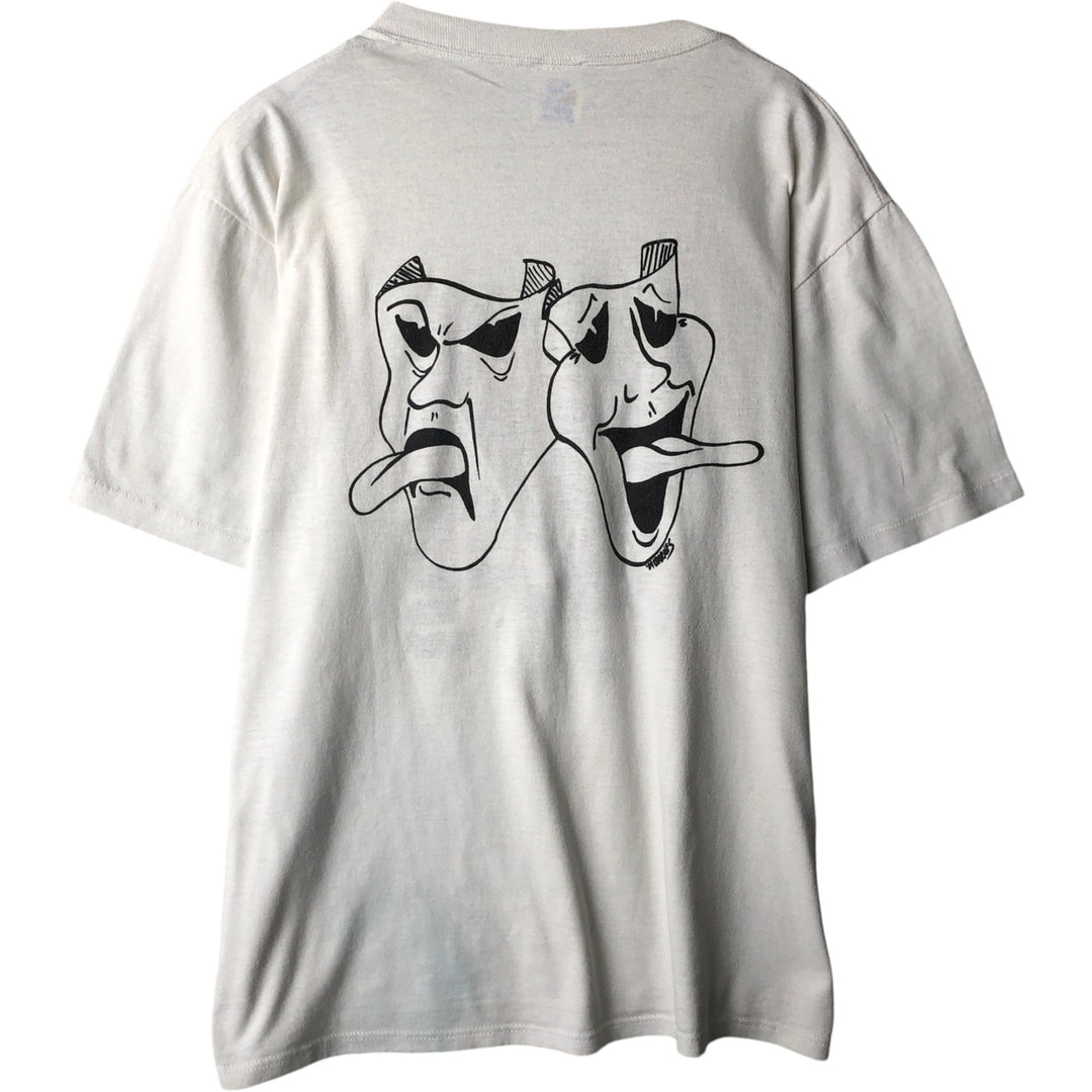 90'S Jerzees Printed T-Shirt, Made in USA, Men's XL cotton white type Vintage Second Hand