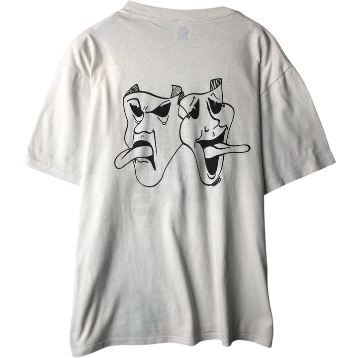 90'S Jerzees Printed T-Shirt, Made in USA, Men's XL cotton white type Vintage Second Hand