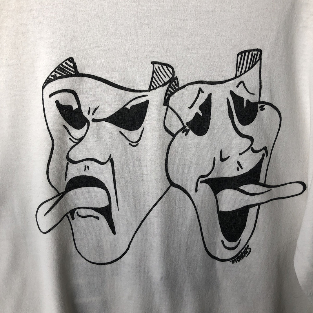 90'S Jerzees Printed T-Shirt, Made in USA, Men's XL cotton white type Vintage Second Hand