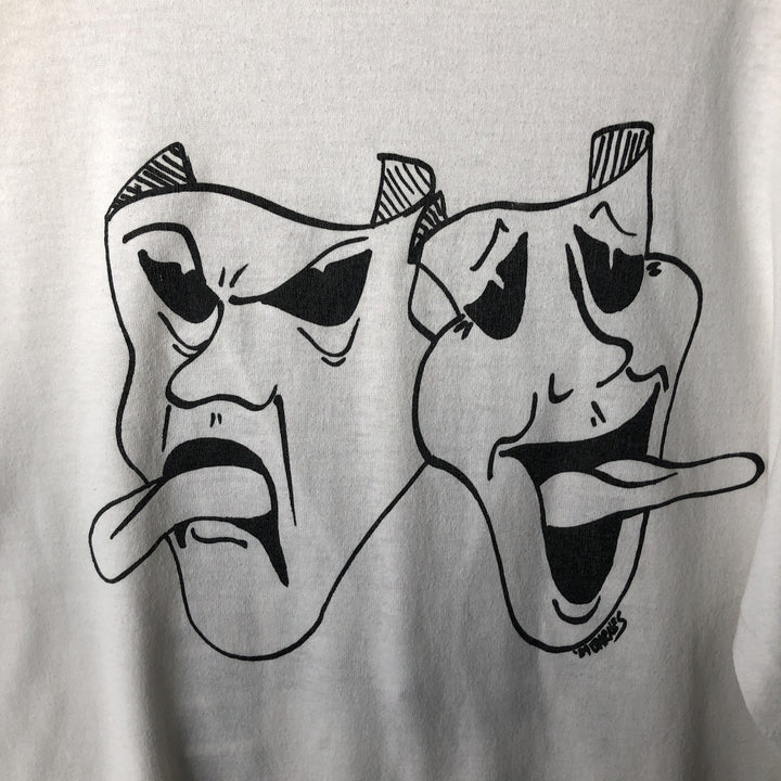 90'S Jerzees Printed T-Shirt, Made in USA, Men's XL cotton white type Vintage Second Hand