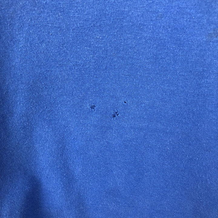 90'S Hanes BEEFY-T Printed T-shirt Made in USA Men's XL Vintage cotton blue type Vintage Second Hand