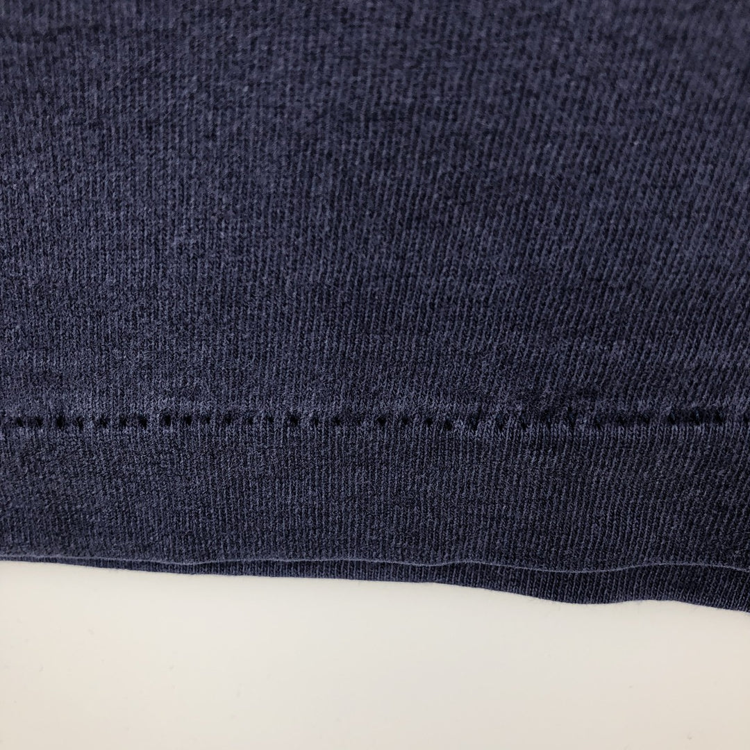 ~90'S Fruit of the Loom Print T-Shirt, Made in USA, Men's XL equivalent, Vintage cotton navy blue type Vintage Second Hand