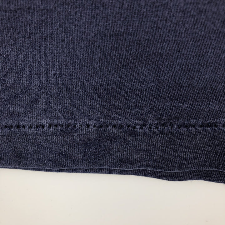 ~90'S Fruit of the Loom Print T-Shirt, Made in USA, Men's XL equivalent, Vintage cotton navy blue type Vintage Second Hand