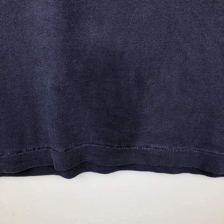 ~90'S Fruit of the Loom Print T-Shirt, Made in USA, Men's XL equivalent, Vintage cotton navy blue type Vintage Second Hand