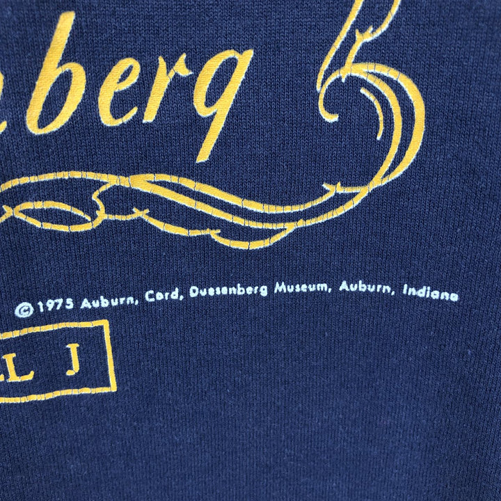 70'S Logo Seven Duesenberg Model J Advertising T-Shirt, Made in USA, Men's Size M (approx.), Vintage cotton navy blue type Vintage Second Hand