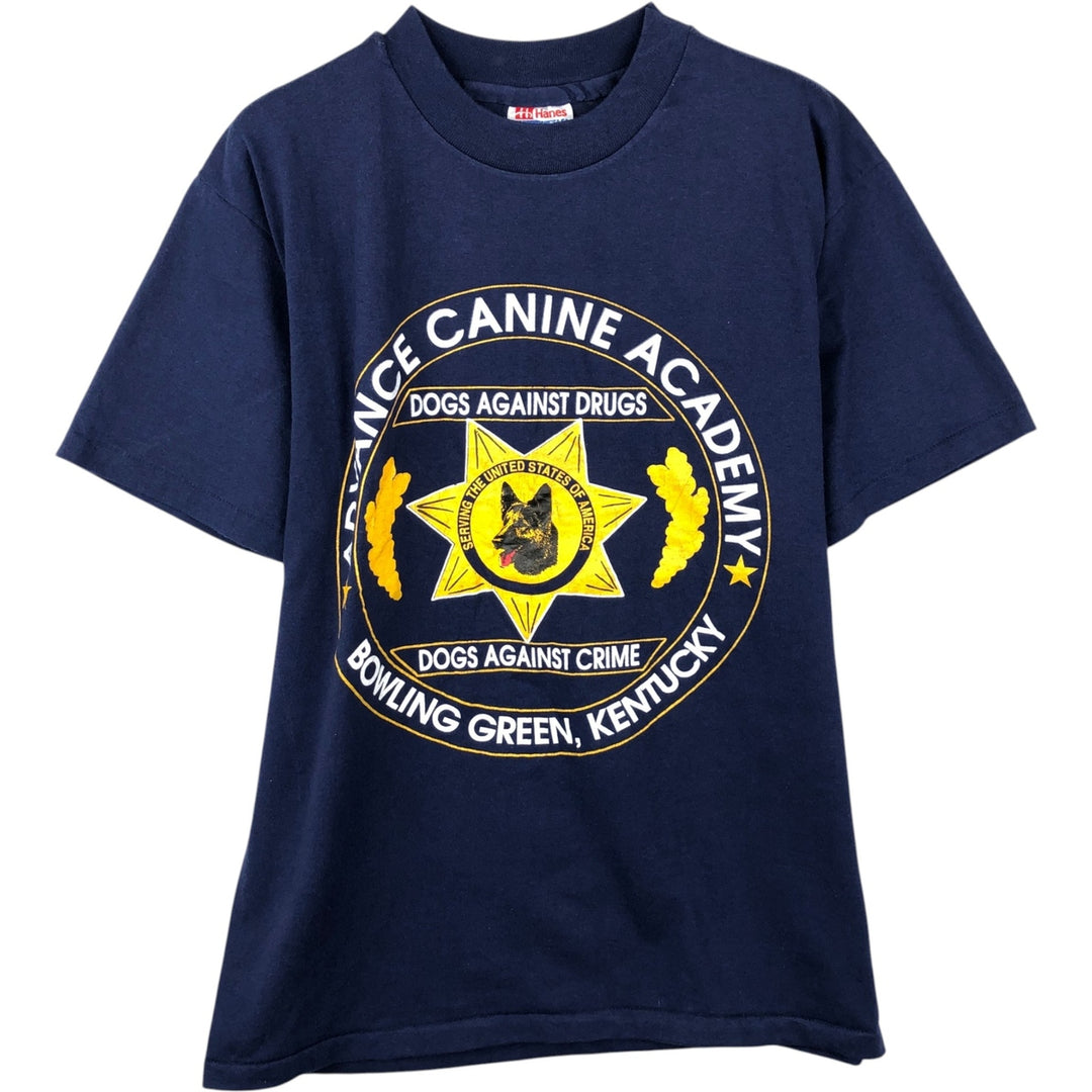 90'S Hanes HEAVYWEIGHT 50 cotton navy blue type Vintage Second Hand