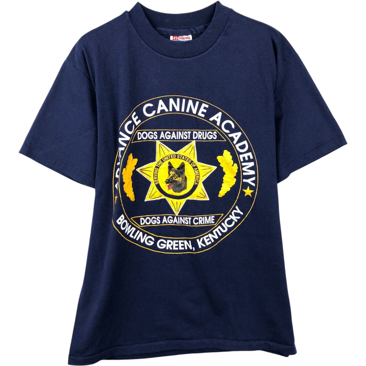 90'S Hanes HEAVYWEIGHT 50 cotton navy blue type Vintage Second Hand