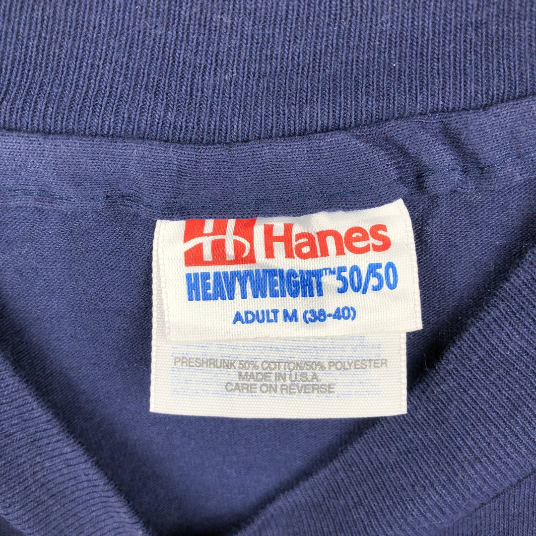 90'S Hanes HEAVYWEIGHT 50 cotton navy blue type Vintage Second Hand