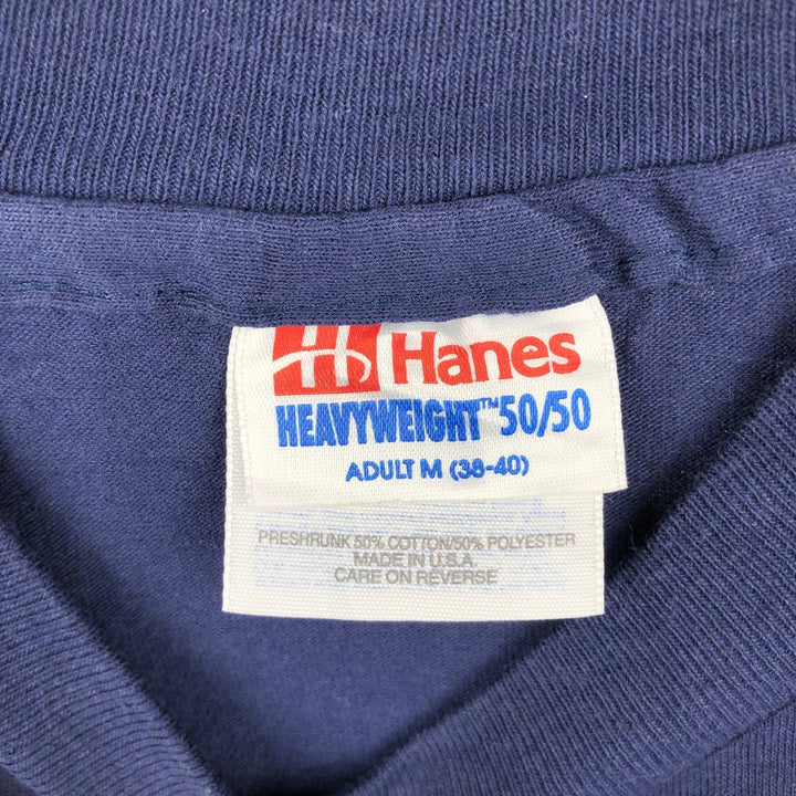 90'S Hanes HEAVYWEIGHT 50 cotton navy blue type Vintage Second Hand