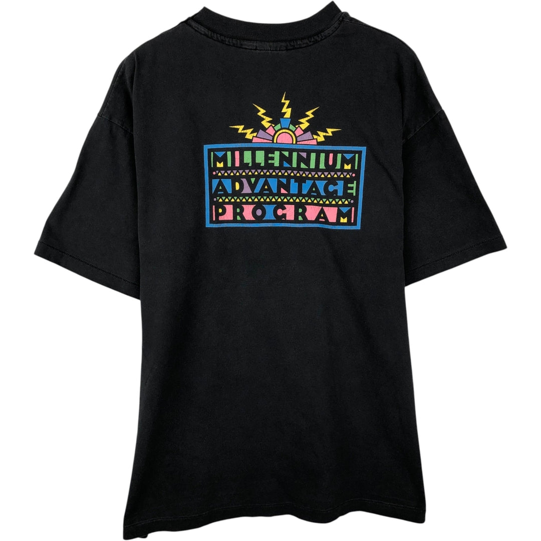 Vintage 80'S Hanes BEEFY-T Blue Tag Printed T-Shirt Made in USA Men's XL cotton black type Vintage Second Hand