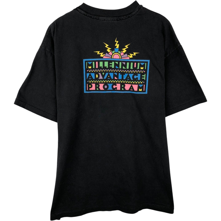 Vintage 80'S Hanes BEEFY-T Blue Tag Printed T-Shirt Made in USA Men's XL cotton black type Vintage Second Hand