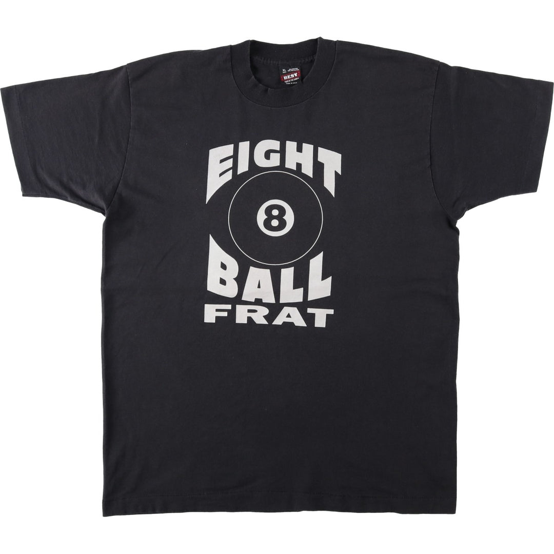 90'S Fruit of the Loom Best Printed T-shirt, Made in USA, Men's XL, Vintage cotton black type Vintage Second Hand