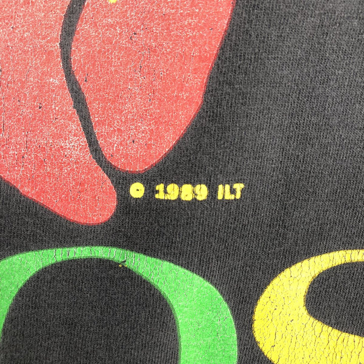 80'S ONEITA POWER-T Print T-Shirt, Men's Size L (Equivalent), Vintage cotton Charcoal Vintage Second Hand