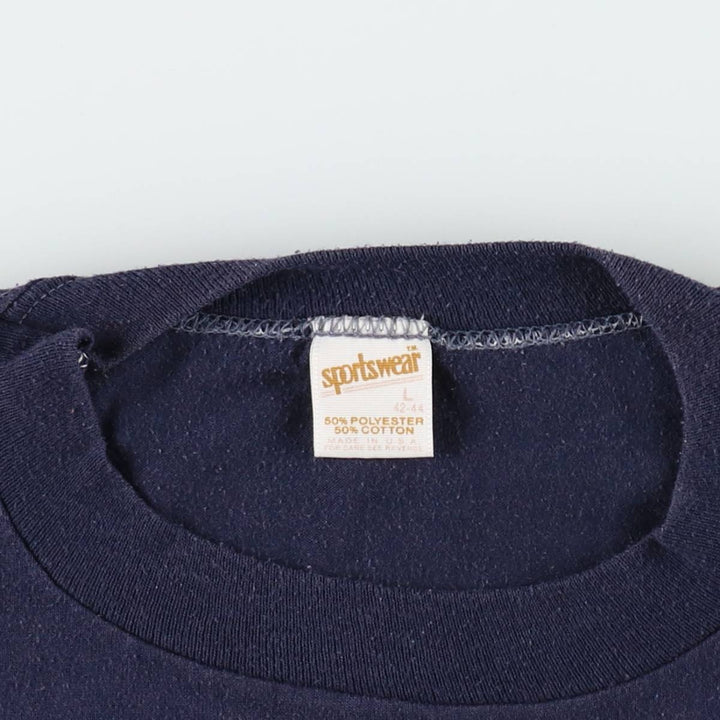 ~90'S Sportswear Scott's Tackle Shop Print T-Shirt, Made in USA, Men's Size L (approx.), Vintage polyester navy blue type Vintage Second Hand