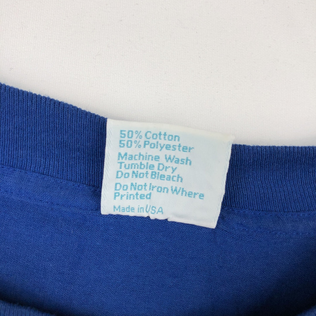 Vintage 90'S Peacock Print T-Shirt, Made in USA, Men's XL cotton blue type Vintage Second Hand