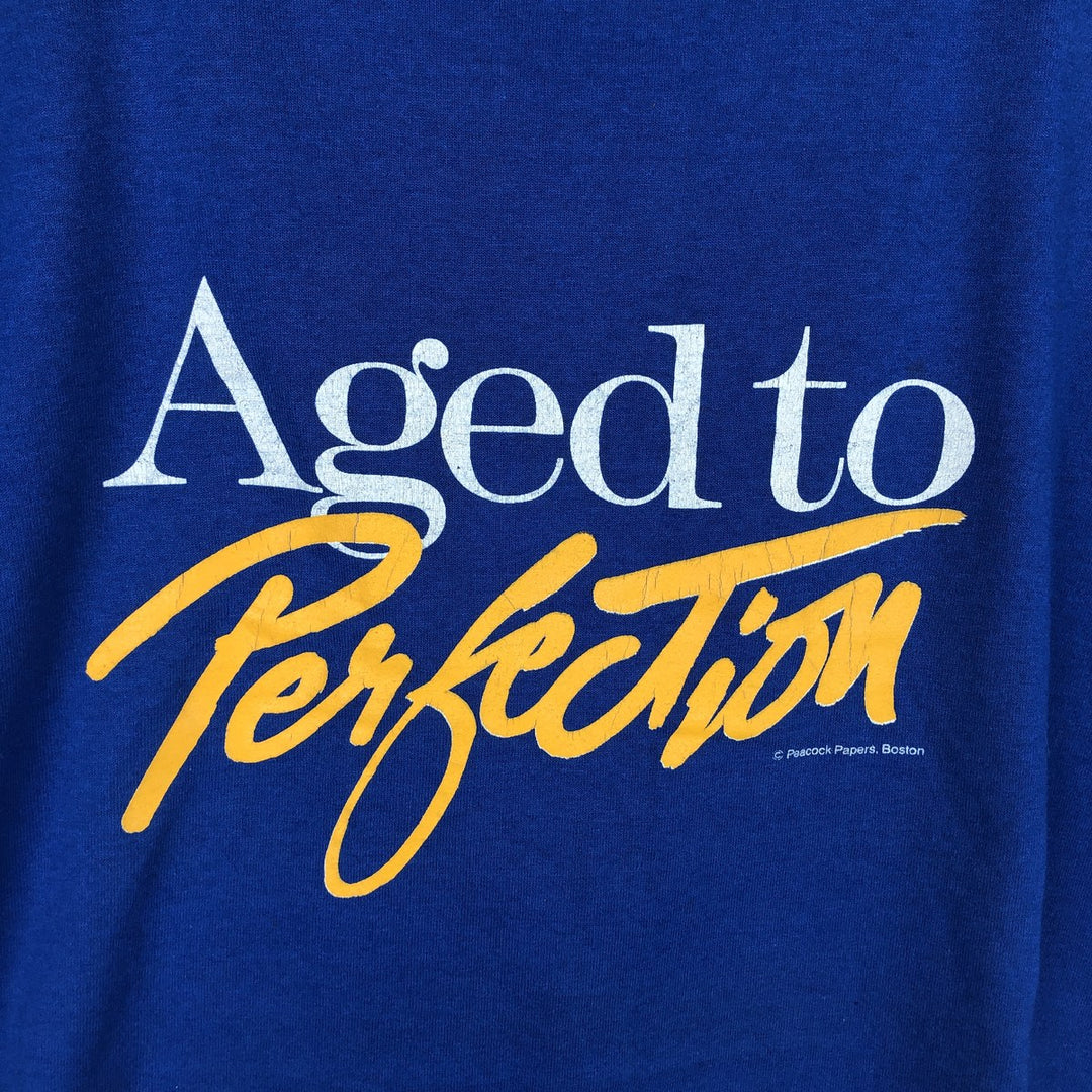 Vintage 90'S Peacock Print T-Shirt, Made in USA, Men's XL cotton blue type Vintage Second Hand