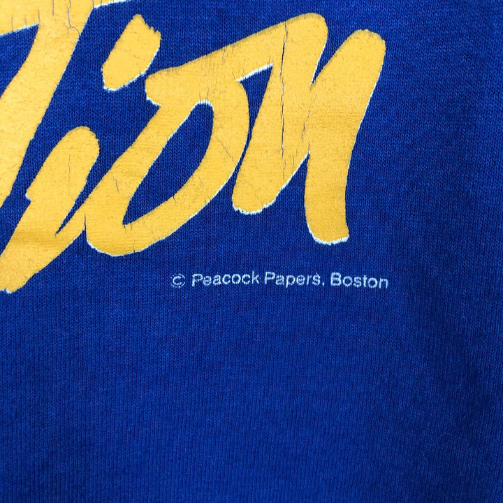 Vintage 90'S Peacock Print T-Shirt, Made in USA, Men's XL cotton blue type Vintage Second Hand