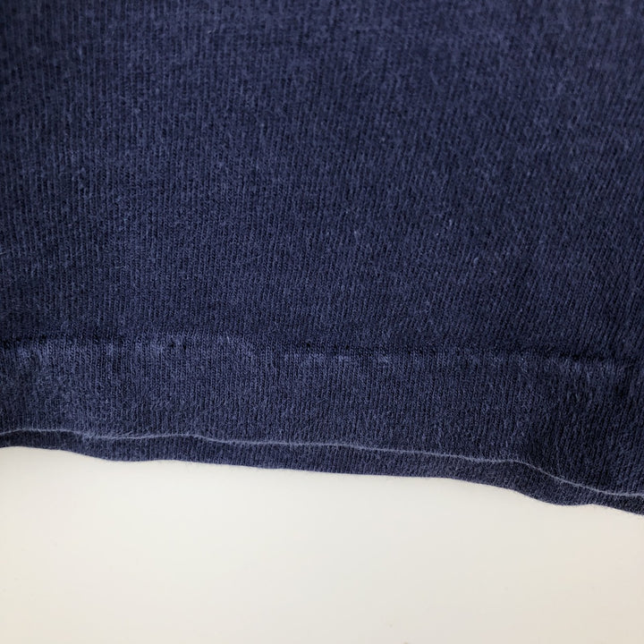 Vintage 80'S Hanes BEEFY-T Blue Tag Printed T-Shirt Made in USA Men's XL cotton navy blue type Vintage Second Hand
