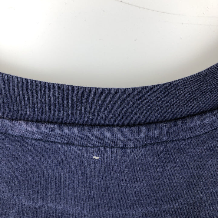 Vintage 80'S Hanes BEEFY-T Blue Tag Printed T-Shirt Made in USA Men's XL cotton navy blue type Vintage Second Hand
