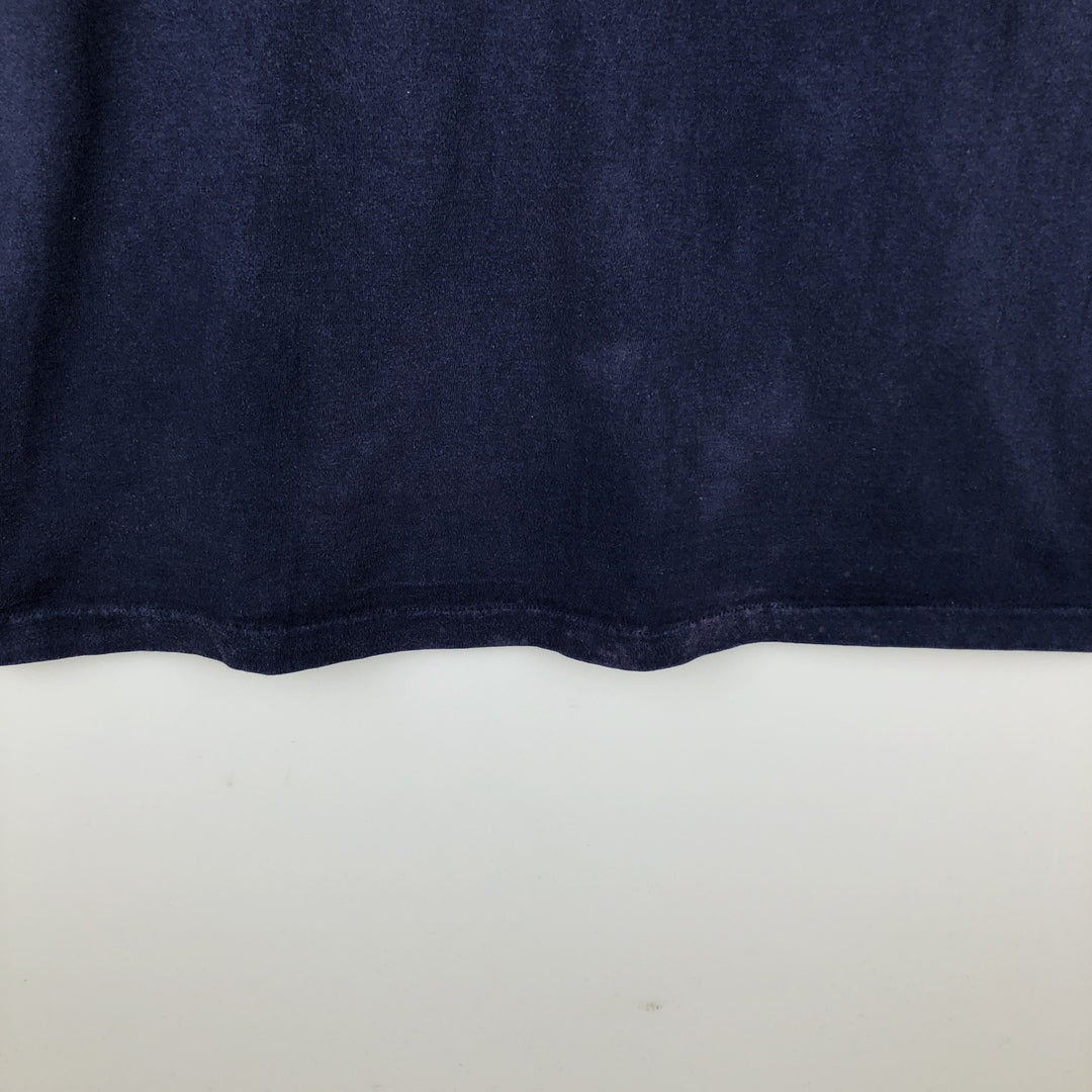 Vintage 80'S Hanes BEEFY-T Blue Tag Printed T-Shirt Made in USA Men's XL cotton navy blue type Vintage Second Hand