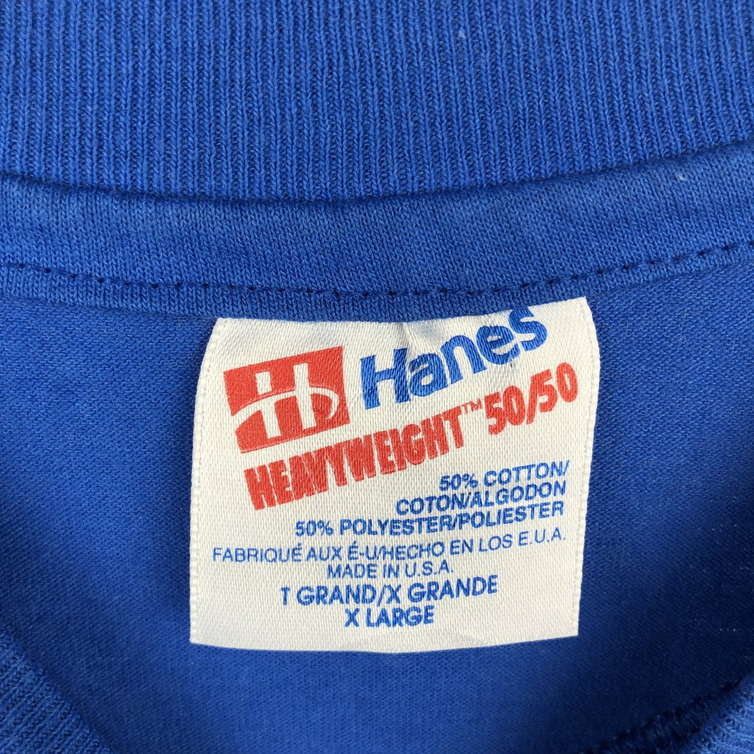 90'S Hanes HEAVYWEIGHT 50 cotton blue type Vintage Second Hand