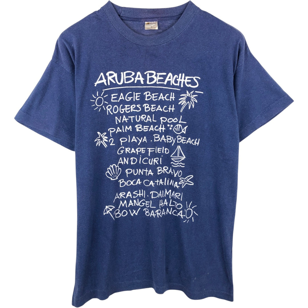 ~90'S Trade Winds Print T-Shirt, Men's Size M (approx.), Vintage cotton navy blue type Vintage Second Hand