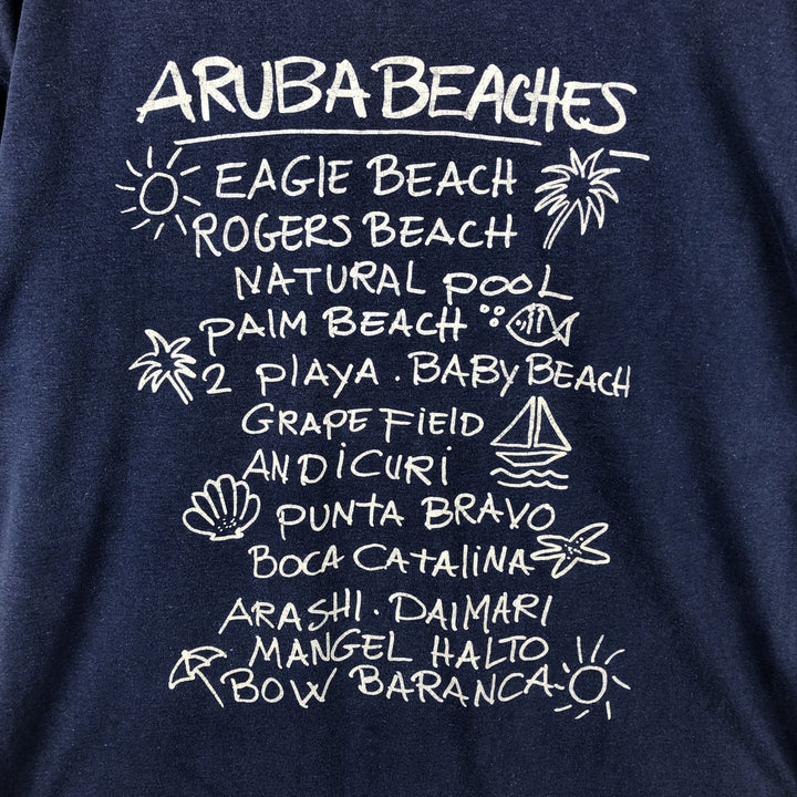 ~90'S Trade Winds Print T-Shirt, Men's Size M (approx.), Vintage cotton navy blue type Vintage Second Hand