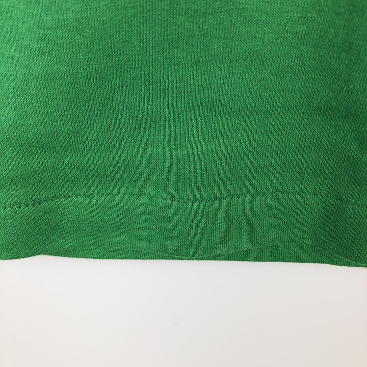 90'S Tee Jays Message Print T-Shirt, Made in USA, Men's XL equivalent, Vintage polyester green type Vintage Second Hand