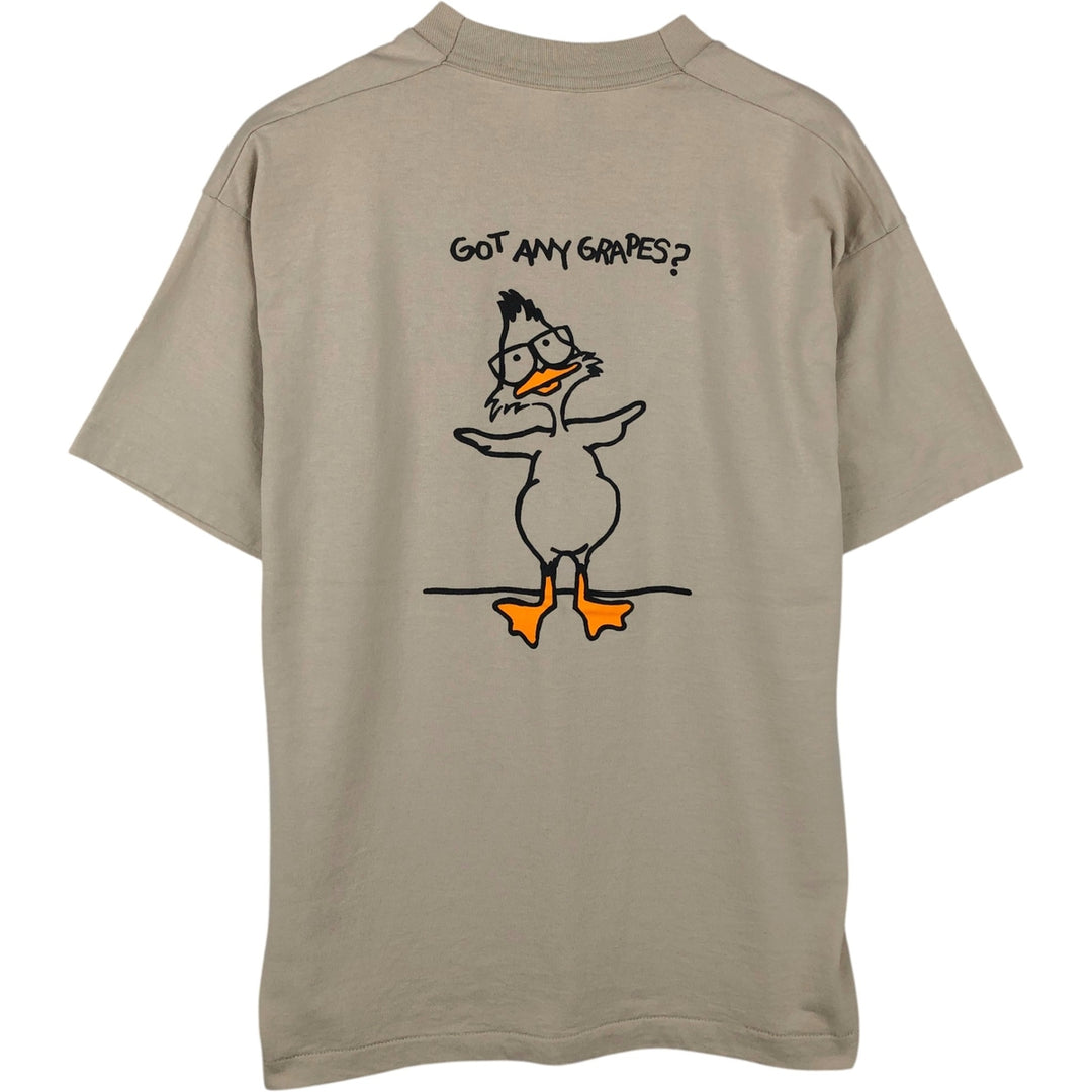 90'S Fruit of the Loom Best Message Print T-Shirt, Made in USA, Men's Size L (approx.), Vintage cotton Beige type Vintage Second Hand