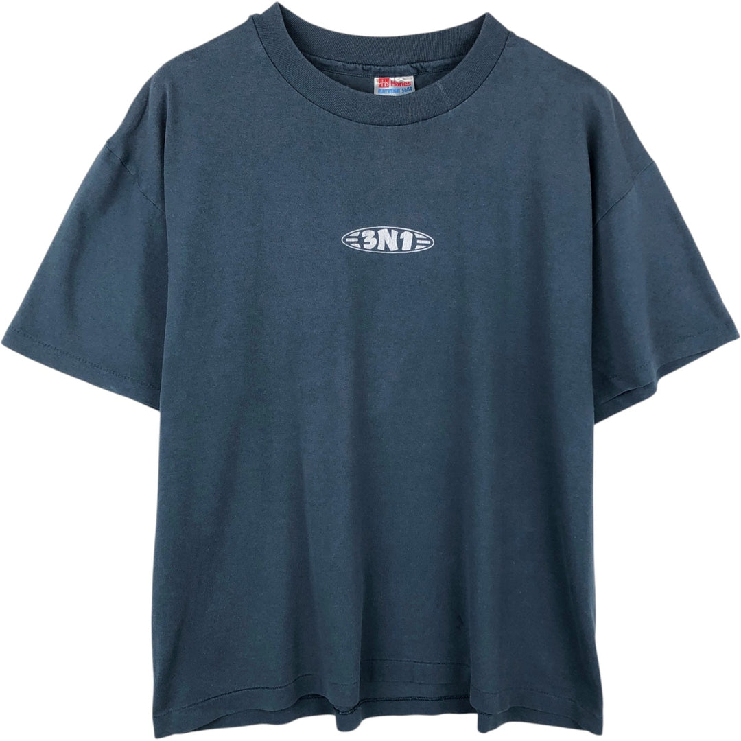 90'S Hanes HEAVYWEIGHT 50 cotton navy blue type Vintage Second Hand