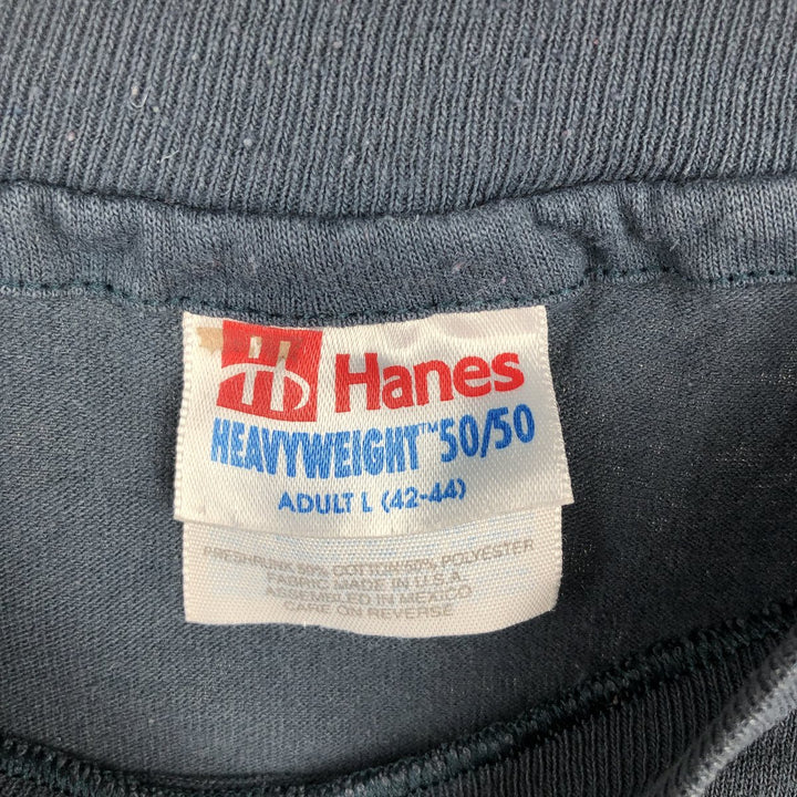 90'S Hanes HEAVYWEIGHT 50 cotton navy blue type Vintage Second Hand