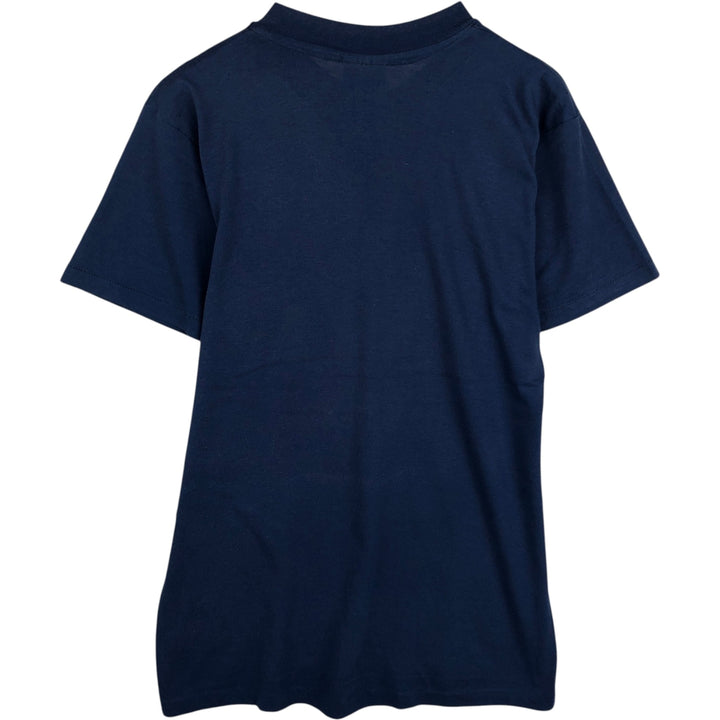 1980'S Hanes Fifty-Fifty Blue Tag Message Print T-Shirt, Made in USA, Men's Size M (approx.), Vintage cotton navy blue type Vintage Second Hand