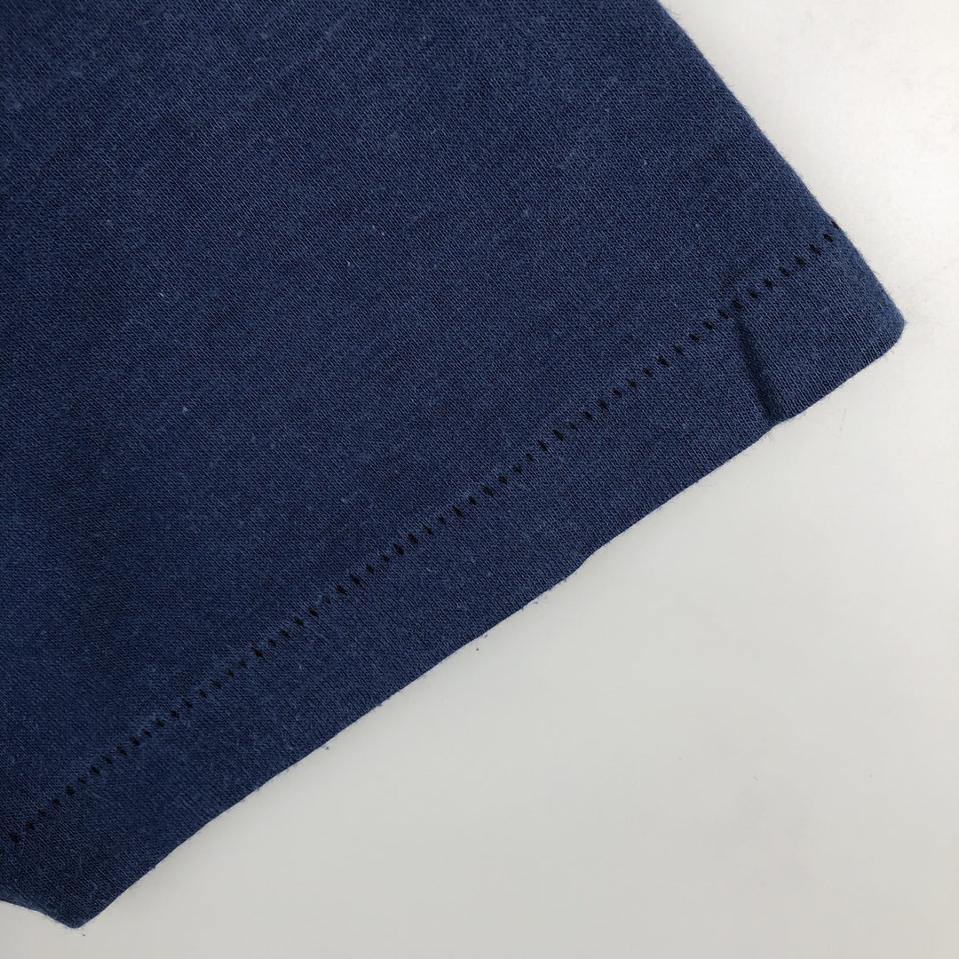 1980'S Hanes Fifty-Fifty Blue Tag Message Print T-Shirt, Made in USA, Men's Size M (approx.), Vintage cotton navy blue type Vintage Second Hand