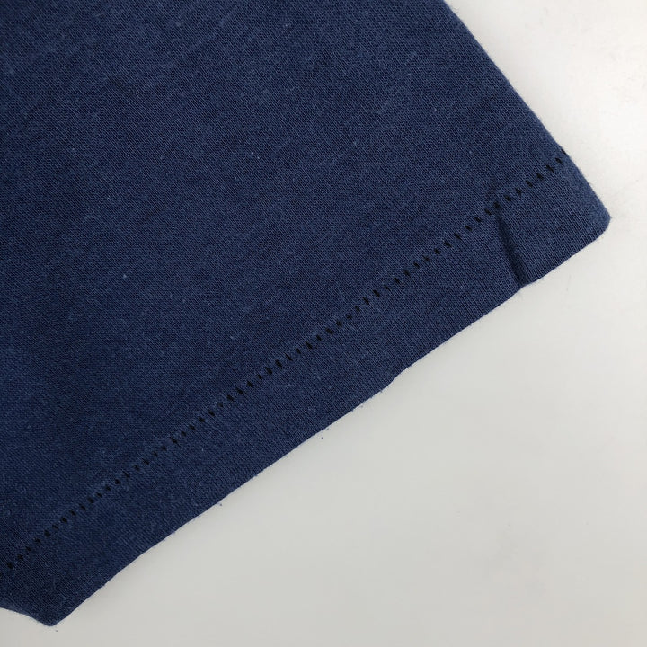 1980'S Hanes Fifty-Fifty Blue Tag Message Print T-Shirt, Made in USA, Men's Size M (approx.), Vintage cotton navy blue type Vintage Second Hand