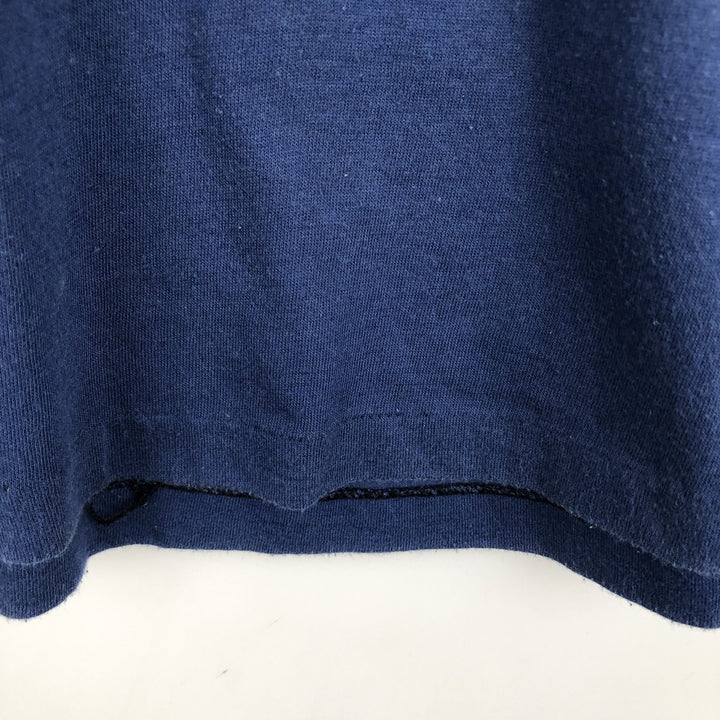 1980'S Hanes Fifty-Fifty Blue Tag Message Print T-Shirt, Made in USA, Men's Size M (approx.), Vintage cotton navy blue type Vintage Second Hand