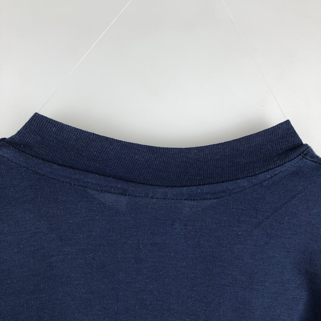 1980'S Hanes Fifty-Fifty Blue Tag Message Print T-Shirt, Made in USA, Men's Size M (approx.), Vintage cotton navy blue type Vintage Second Hand