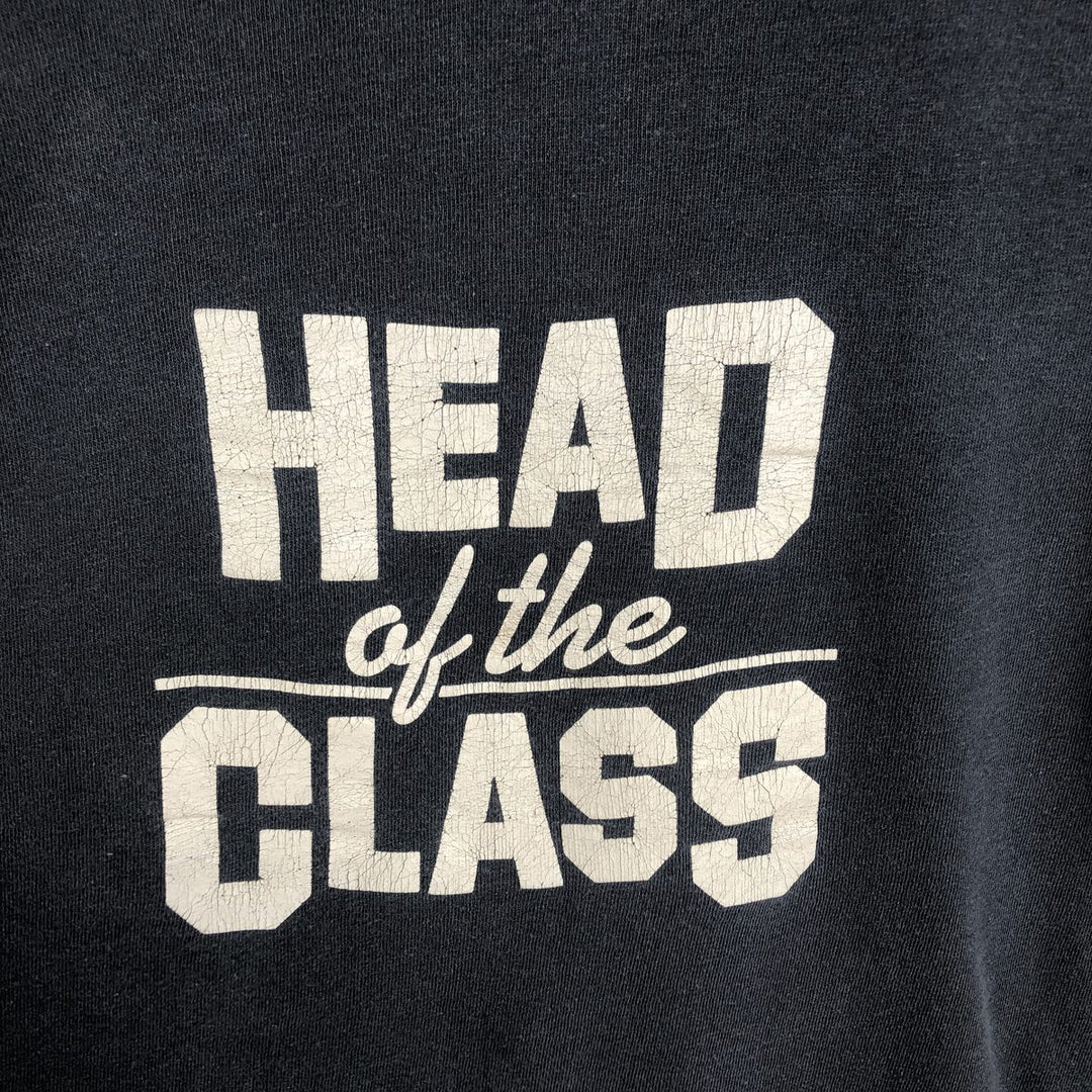 80'S Hanes 100% Cotton Blue Tag Parody Message Print T-Shirt, Made in USA, Men's XL Equivalent, Vintage cotton gray type Vintage Second Hand