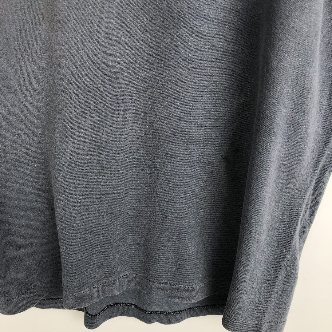 80'S Hanes 100% Cotton Blue Tag Parody Message Print T-Shirt, Made in USA, Men's XL Equivalent, Vintage cotton gray type Vintage Second Hand