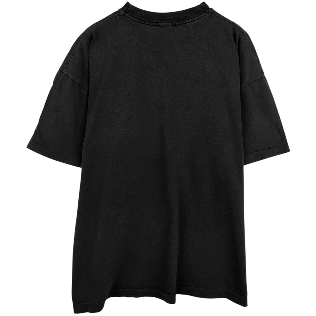 Vintage message print T-shirt, men's size L unclear black type Vintage Second Hand