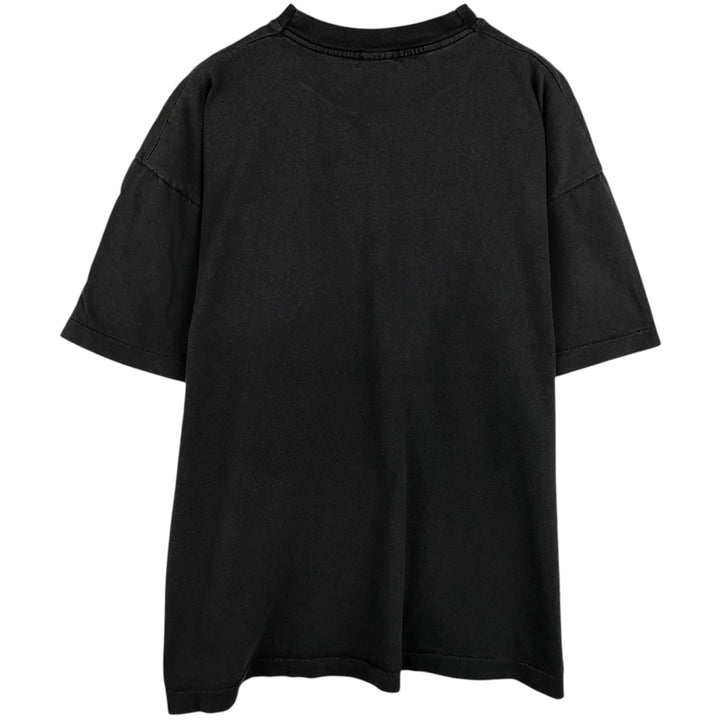 Vintage message print T-shirt, men's size L unclear black type Vintage Second Hand