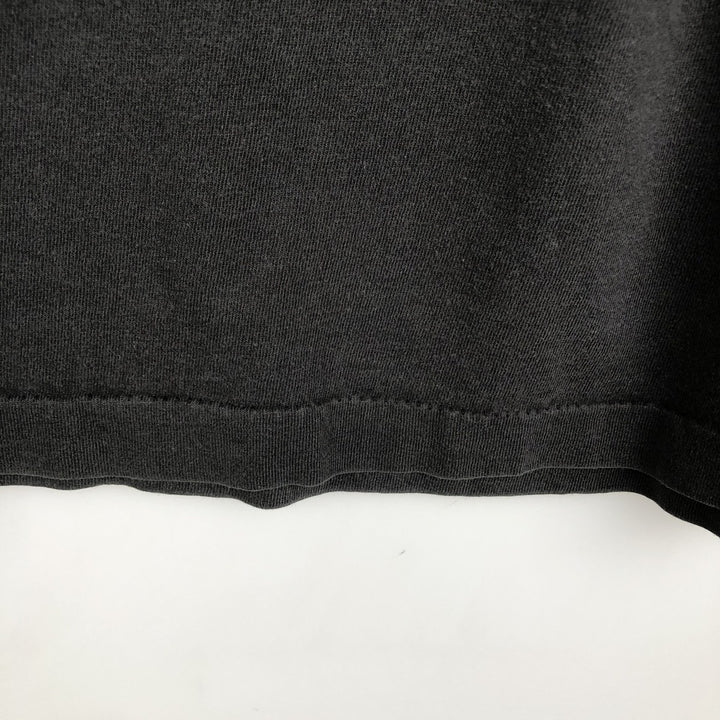 Vintage message print T-shirt, men's size L unclear black type Vintage Second Hand